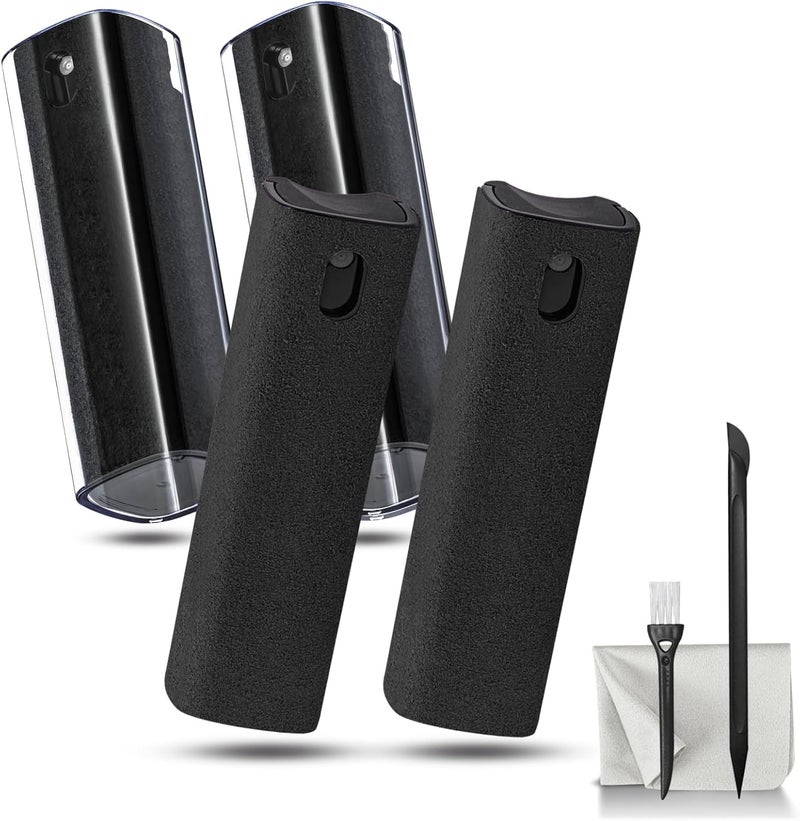 walrfid 4 Pack Screen Cleaner Spray and Wipe for Laptop Monitor and Car Screens, Phone Touchscreen Mist Cleaning Kit for Cellphone, Tablet, PC, Computer, LCD, MacBook, iPhone, iPad, Mac Pro - Black - Image 1